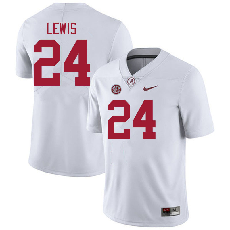 #24 Terrell Lewis Alabama Crimson Tide Jerseys Football Stitched-White